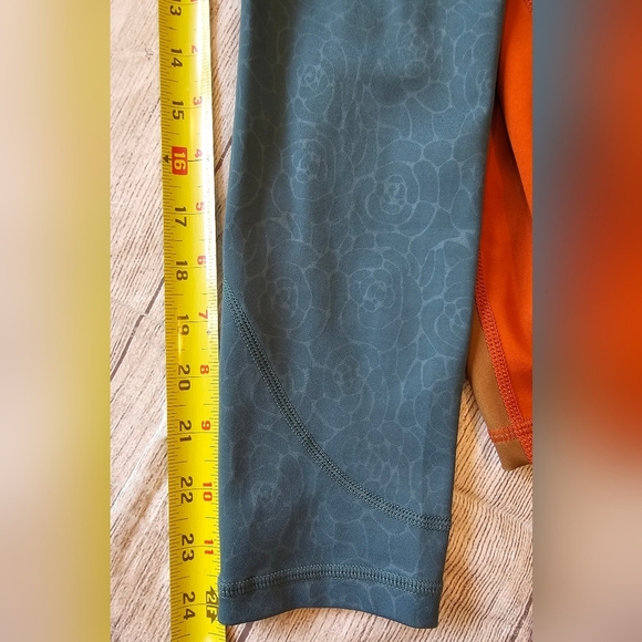 Zyia Active Women's Size 2 Lot 2 Pair Leggings Orange Teal 24 Inch 7/8 Ankle - Picture 10 of 10